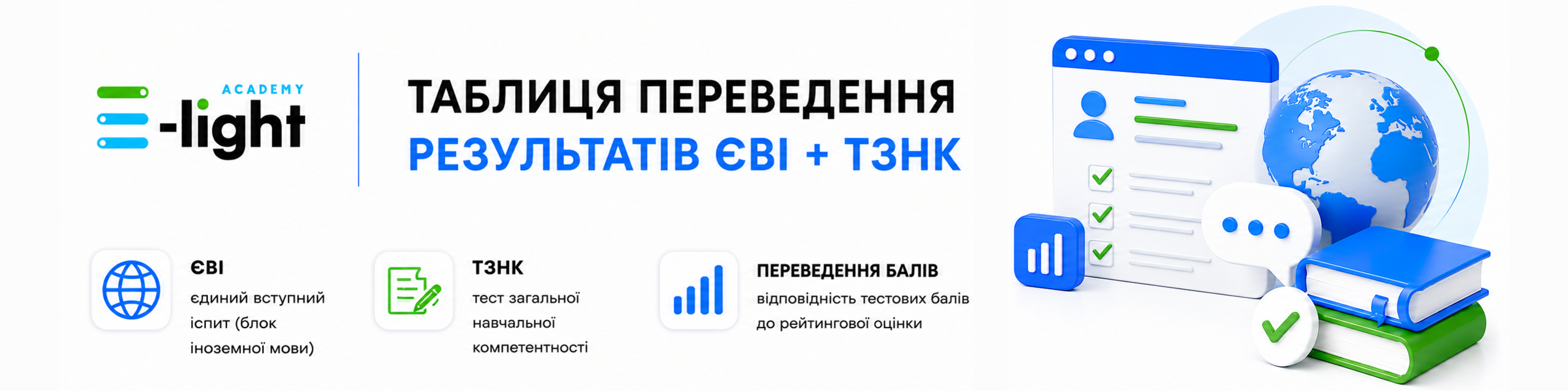 Таблиця переведення результатів ЄВІ: іноземна мова та ТЗНК